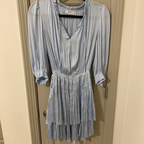 The Reset Light Blue Mini Dress - Picture 1 of 3